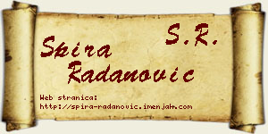Spira Radanović vizit kartica